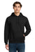 Gildan 12500 Mens DryBlend Moisture Wicking Hooded Sweatshirt Hoodie w/ Pouch Pocket Black Model Front