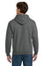 Gildan 12500 Mens DryBlend Moisture Wicking Hooded Sweatshirt Hoodie w/ Pouch Pocket Charcoal Grey Model Back