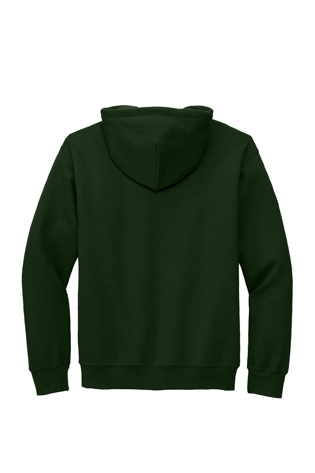 Gildan 12500 Mens DryBlend Moisture Wicking Hooded Sweatshirt Hoodie w/ Pouch Pocket Forest Green Flat Back