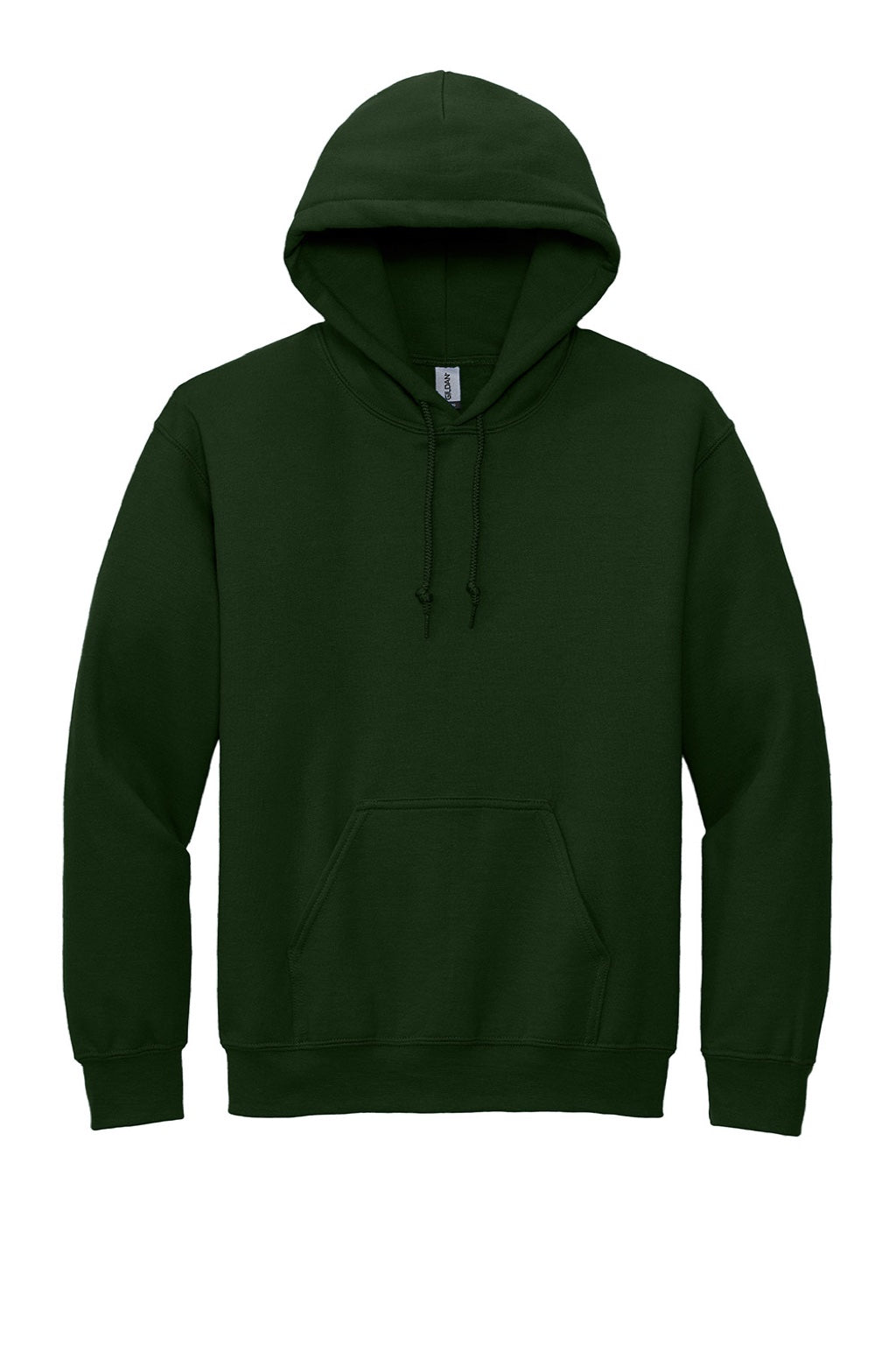 Gildan 12500 Mens DryBlend Moisture Wicking Hooded Sweatshirt Hoodie w/ Pouch Pocket Forest Green Flat Front