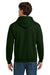 Gildan 12500 Mens DryBlend Moisture Wicking Hooded Sweatshirt Hoodie w/ Pouch Pocket Forest Green Model Back
