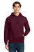 Gildan 12500 Mens DryBlend Moisture Wicking Hooded Sweatshirt Hoodie w/ Pouch Pocket Maroon Model Front