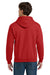 Gildan 12500 Mens DryBlend Moisture Wicking Hooded Sweatshirt Hoodie w/ Pouch Pocket Red Model Back