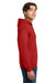 Gildan 12500 Mens DryBlend Moisture Wicking Hooded Sweatshirt Hoodie w/ Pouch Pocket Red Model Side