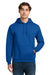 Gildan 12500 Mens DryBlend Moisture Wicking Hooded Sweatshirt Hoodie w/ Pouch Pocket Royal Blue Model Front