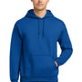 Gildan Mens DryBlend Moisture Wicking Hooded Sweatshirt Hoodie w/ Pouch Pocket - Royal Blue