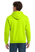 Gildan 12500 Mens DryBlend Moisture Wicking Hooded Sweatshirt Hoodie w/ Pouch Pocket Safety Green Model Back