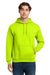Gildan 12500 Mens DryBlend Moisture Wicking Hooded Sweatshirt Hoodie w/ Pouch Pocket Safety Green Model Front