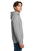 Gildan 12500 Mens DryBlend Moisture Wicking Hooded Sweatshirt Hoodie w/ Pouch Pocket Sport Grey Model Side