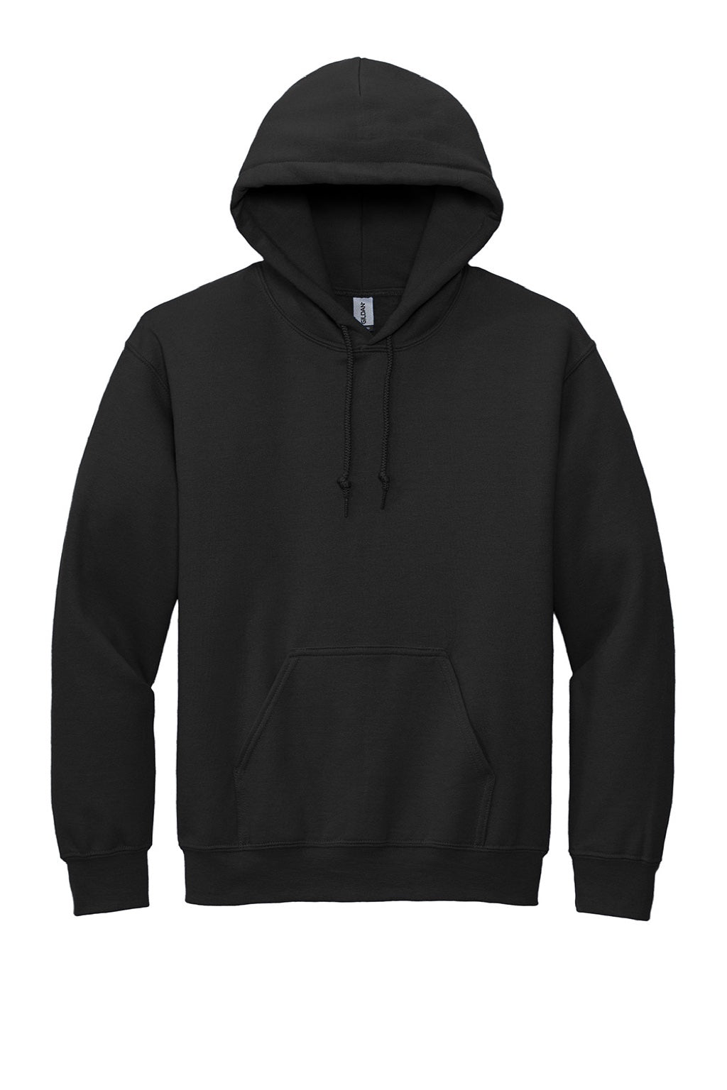 Gildan 12500 Mens DryBlend Moisture Wicking Hooded Sweatshirt Hoodie w/ Pouch Pocket Black Flat Front