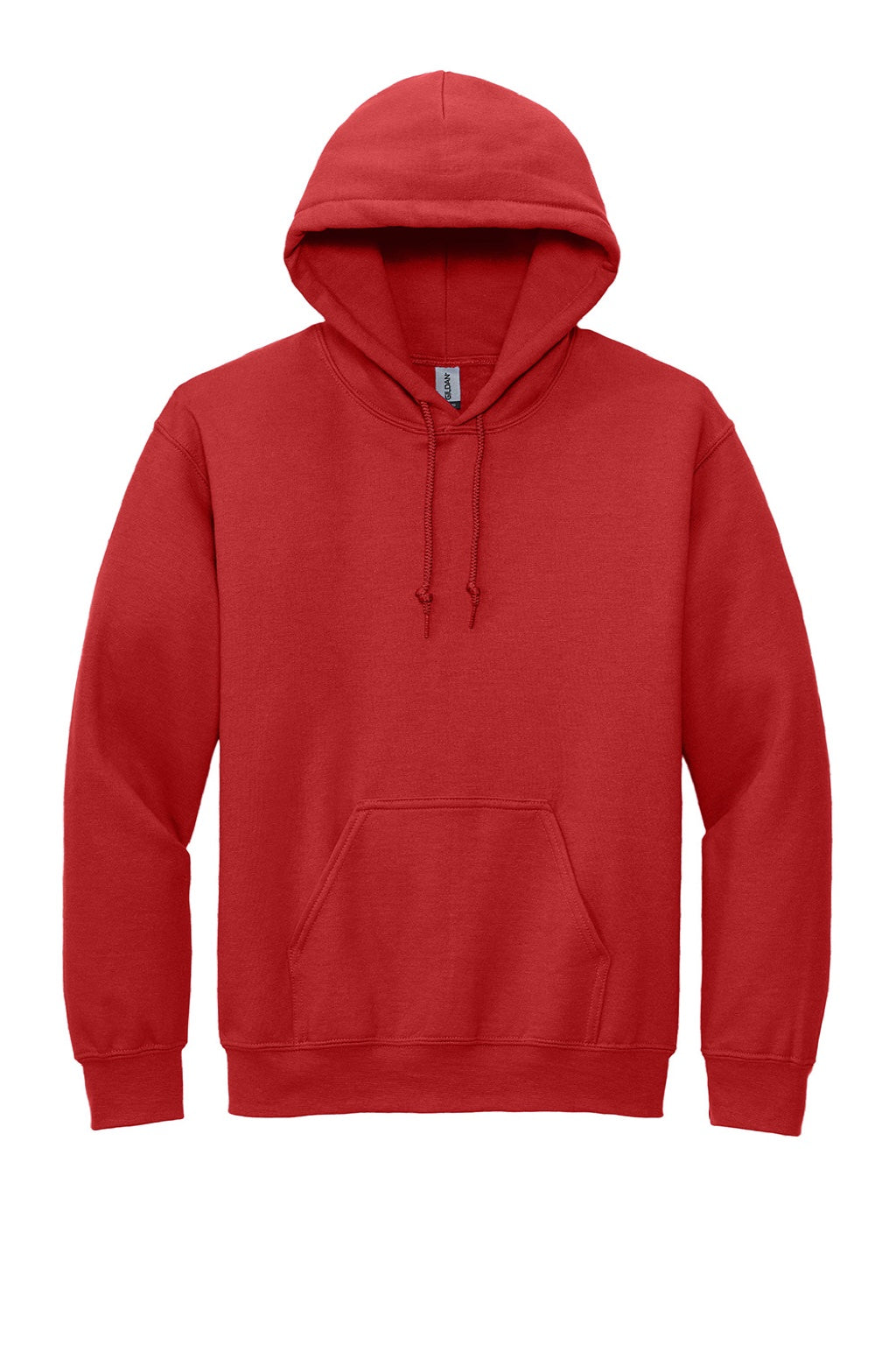 Gildan 12500 Mens DryBlend Moisture Wicking Hooded Sweatshirt Hoodie w/ Pouch Pocket Red Flat Front