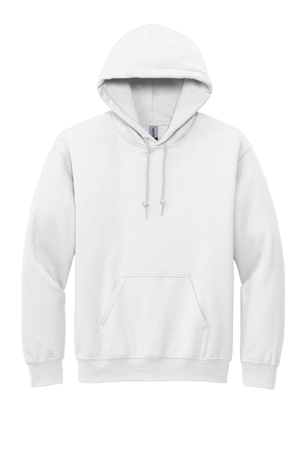 Gildan 12500 Mens DryBlend Moisture Wicking Hooded Sweatshirt Hoodie w/ Pouch Pocket White Flat Front
