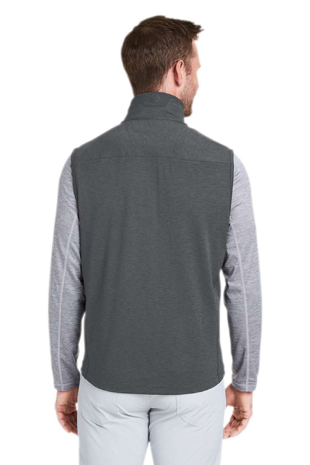 Vineyard Vines O001400 Mens On The Go Shep Full Zip Vest Jet Black Model Back