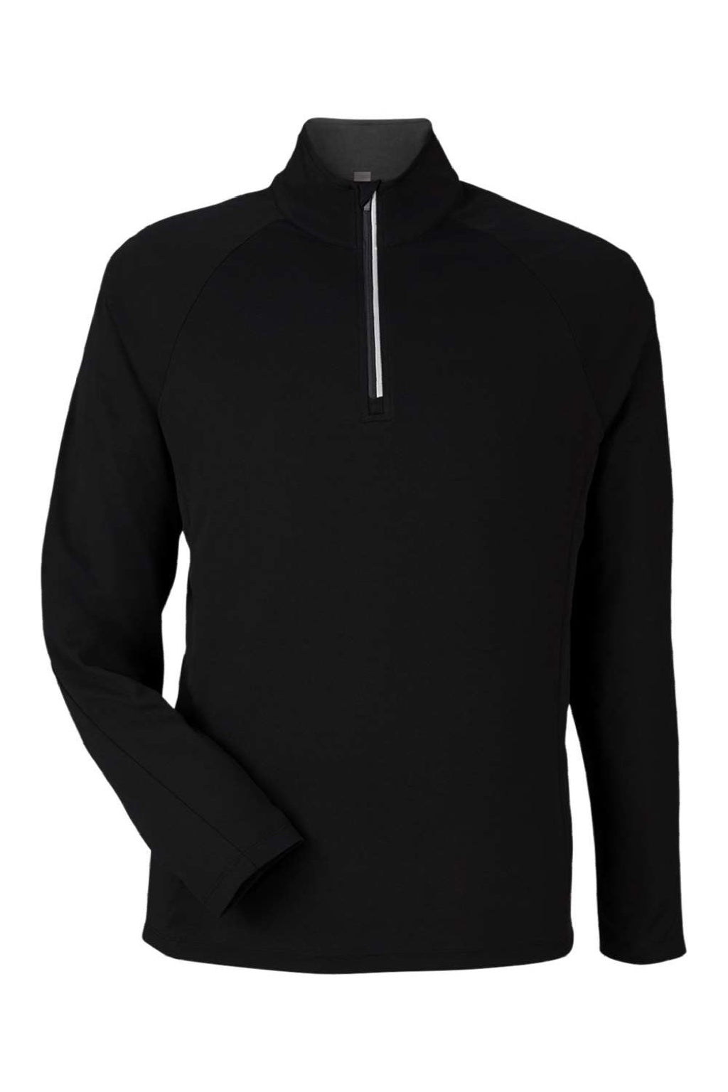 Core 365 CE418 Mens Origin Performance Pique 1/4 Zip Sweatshirt Black/Carbon Grey Flat Front