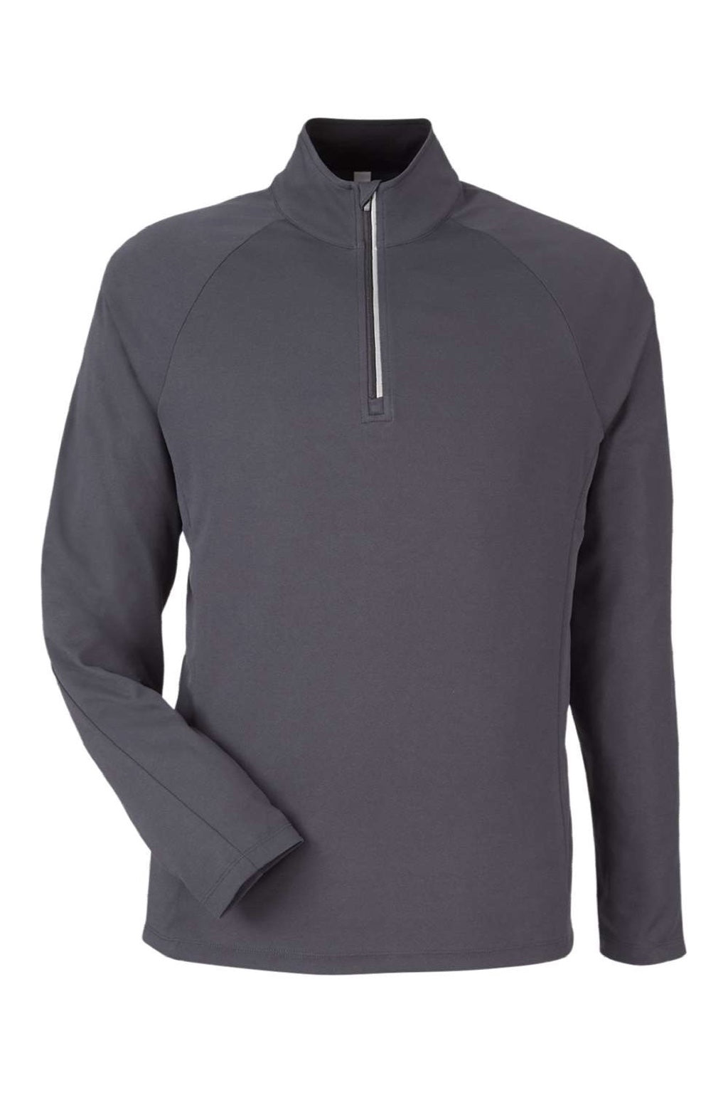 Core 365 CE418 Mens Origin Performance Pique 1/4 Zip Sweatshirt Carbon Grey/Black Flat Front