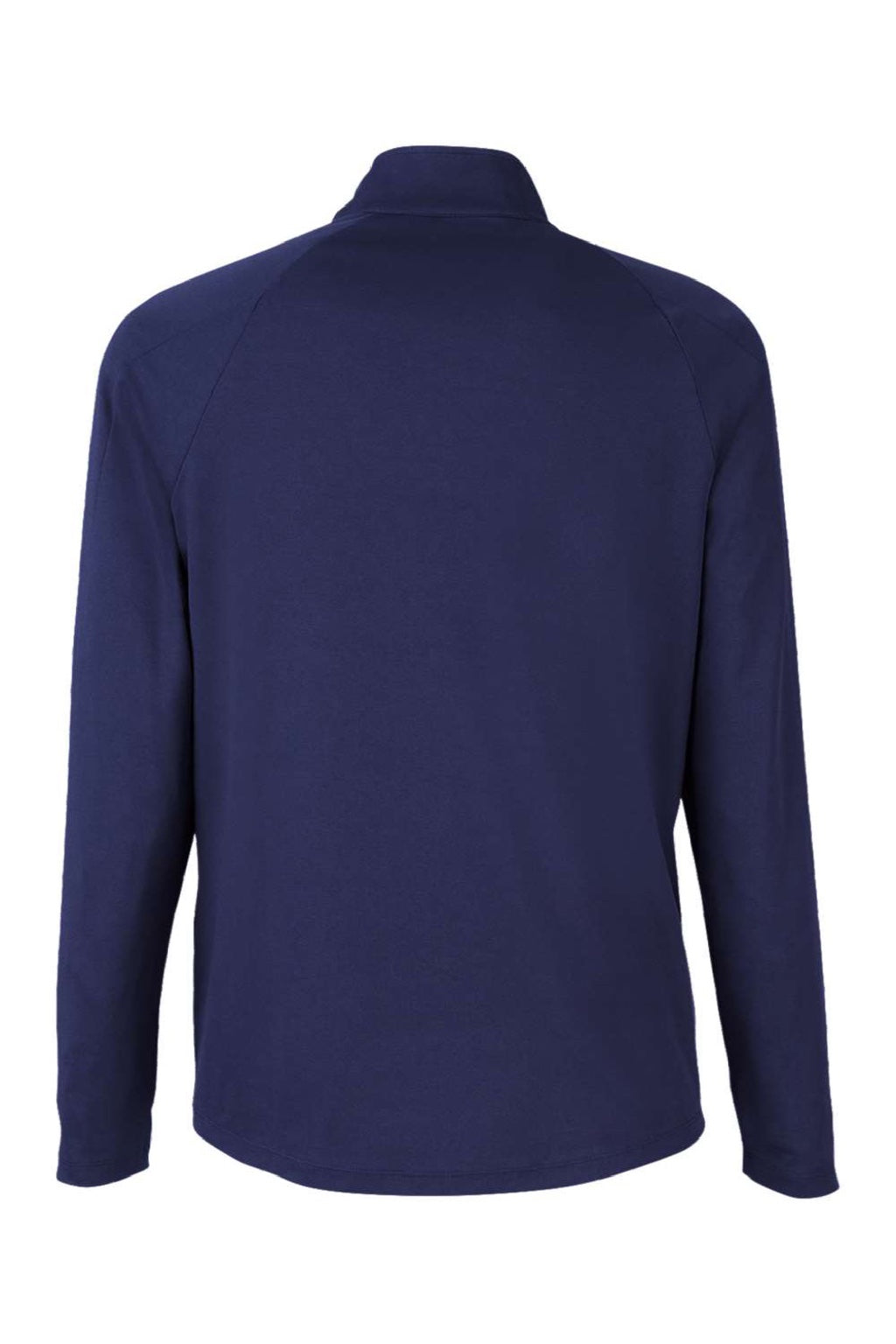 Core 365 CE418 Mens Origin Performance Pique 1/4 Zip Sweatshirt Heather Classic Navy Blue/Carbon Grey Flat Back