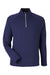 Core 365 CE418 Mens Origin Performance Pique 1/4 Zip Sweatshirt Heather Classic Navy Blue/Carbon Grey Flat Front