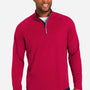 Core 365 Mens Origin Moisture Wicking Performance Pique 1/4 Zip Sweatshirt - Classic Red/Carbon Grey - Coming Soon