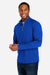 Core 365 CE418 Mens Origin Performance Pique 1/4 Zip Sweatshirt True Royal Blue/Carbon Grey Model Side