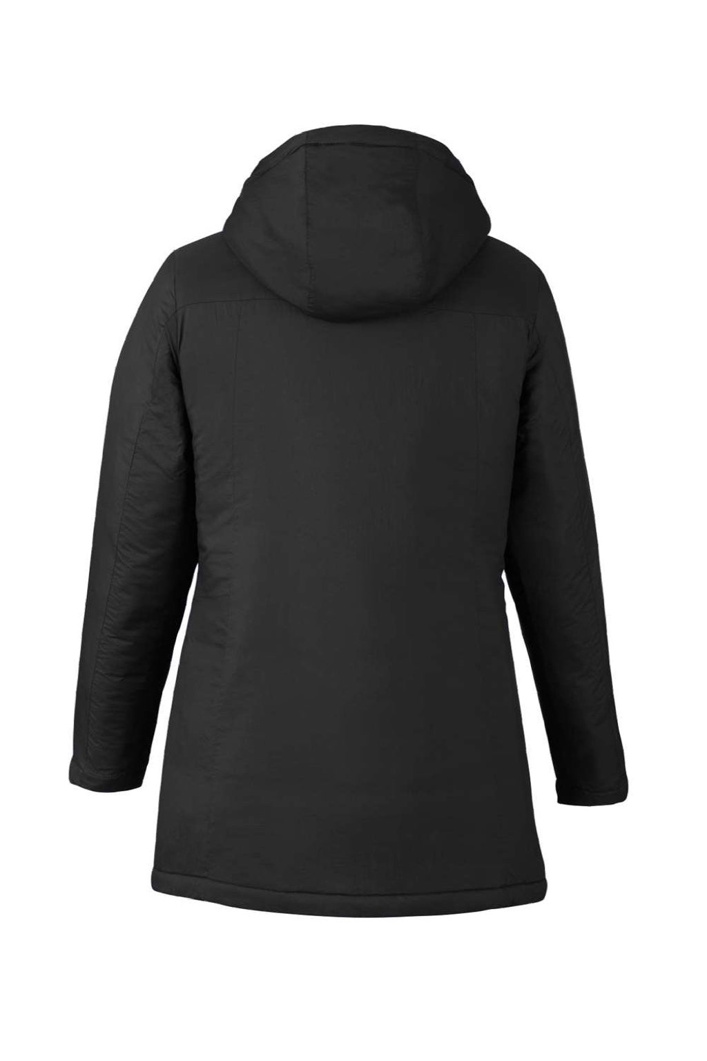 Core 365 CE725W Womens Inspire 3-in-1 Insulated Full Zip Hooded Jacket Black/Carbon Grey Flat Back