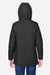 Core 365 CE725W Womens Inspire 3-in-1 Insulated Full Zip Hooded Jacket Black/Carbon Grey Model Back