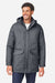 Core 365 CE725 Mens Inspire 3-in-1 Insulated Full Zip Hooded Jacket Carbon Grey/Black Model Front