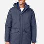 Core 365 Mens Inspire 3-in-1 Insulated Water Resistant Full Zip Hooded Jacket - Classic Navy Blue/True Royal Blue - New
