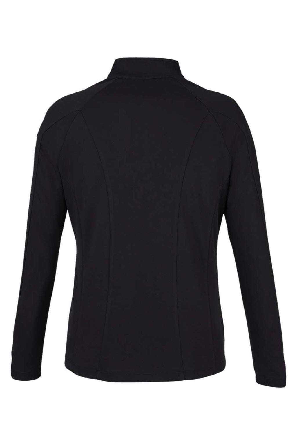 Core 365 CE418W Womens Origin Performance Pique 1/4 Zip Sweatshirt Black/Carbon Grey Flat Back