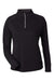 Core 365 CE418W Womens Origin Performance Pique 1/4 Zip Sweatshirt Black/Carbon Grey Flat Front