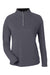 Core 365 CE418W Womens Origin Performance Pique 1/4 Zip Sweatshirt Carbon Grey/Black Flat Front