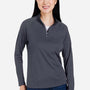 Core 365 Womens Origin Moisture Wicking Performance Pique 1/4 Zip Sweatshirt - Carbon Grey/Black - Coming Soon