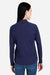 Core 365 CE418W Womens Origin Performance Pique 1/4 Zip Sweatshirt Heather Classic Navy Blue/Carbon Grey Model Back