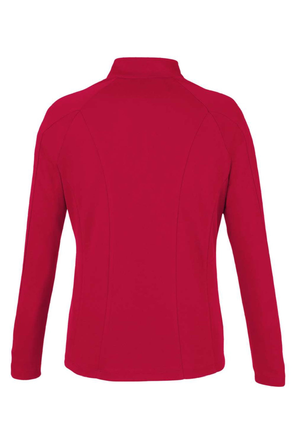 Core 365 CE418W Womens Origin Performance Pique 1/4 Zip Sweatshirt Classic Red/Carbon Grey Flat Back