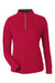 Core 365 CE418W Womens Origin Performance Pique 1/4 Zip Sweatshirt Classic Red/Carbon Grey Flat Front