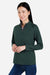 Core 365 CE418W Womens Origin Performance Pique 1/4 Zip Sweatshirt Forest Green/Carbon Grey Model Side