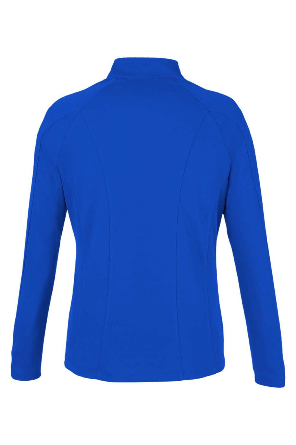 Core 365 CE418W Womens Origin Performance Pique 1/4 Zip Sweatshirt True Royal Blue/Carbon Grey Flat Back