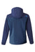 Vineyard Vines O001647 Mens On The Go Packable Full Zip Hooded Rain Jacket Navy Blue Blazer Flat Back