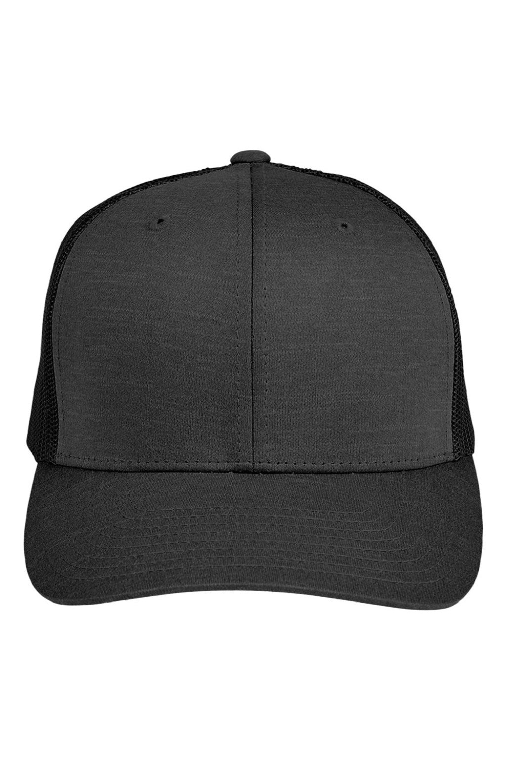 Team 365 Hats TT802Y Mens Zone Sonic Moisture Wicking Snapback Hat Heather Black/Black Flat Front