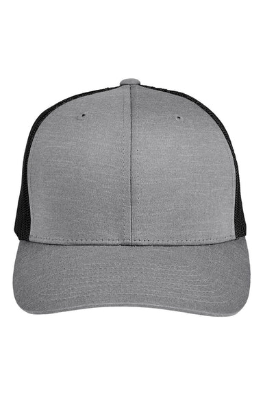 Team 365 Hats TT802Y Mens Zone Sonic Moisture Wicking Snapback Hat Heather Dark Grey/Black Flat Front