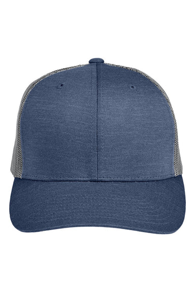 Team 365 Hats TT802Y Mens Zone Sonic Moisture Wicking Snapback Hat Heather Dark Navy Blue/Graphite Grey Flat Front