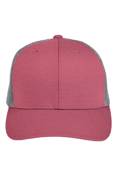 Team 365 Hats TT802Y Mens Zone Sonic Moisture Wicking Snapback Hat Heather Maroon/Graphite Grey Flat Front