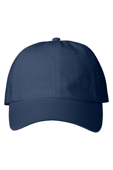 Vineyard Vines Hats F001780 Mens Adjustable Baseball Hat Vineyard Navy Blue Flat Front