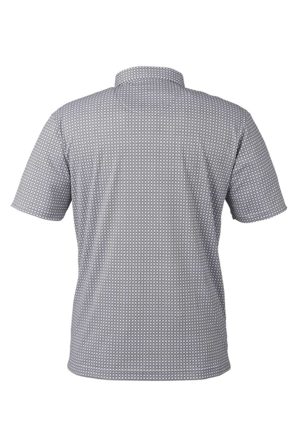 Swannies Golf SW2200 Mens Tanner Printed Short Sleeve Polo Shirt Glacier/Black Flat Back