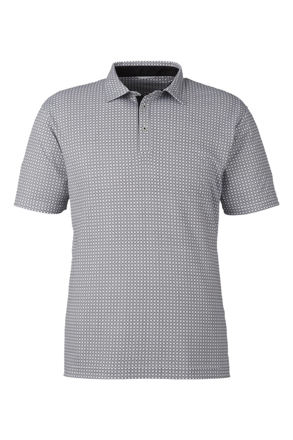 Swannies Golf SW2200 Mens Tanner Printed Short Sleeve Polo Shirt Glacier/Black Flat Front