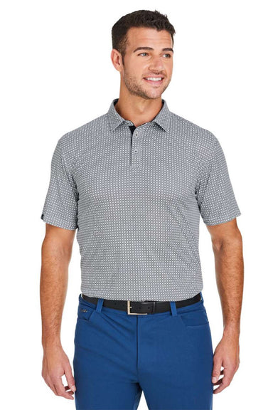 Swannies Golf SW2200 Mens Tanner Printed Short Sleeve Polo Shirt Glacier/Black Model Front