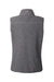 Vineyard Vines O001412 Womens Harbor Fleece Full Zip Vest Heather Charcoal Grey Flat Back