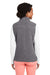 Vineyard Vines O001412 Womens Harbor Fleece Full Zip Vest Heather Charcoal Grey Model Back