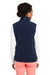 Vineyard Vines O001412 Womens Harbor Fleece Full Zip Vest Vineyard Navy Blue Model Back