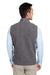 Vineyard Vines O001401 Mens Harbor Fleece Full Zip Vest Heather Charcoal Grey Model Back