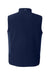 Vineyard Vines O001401 Mens Harbor Fleece Full Zip Vest Vineyard Navy Blue Flat Back